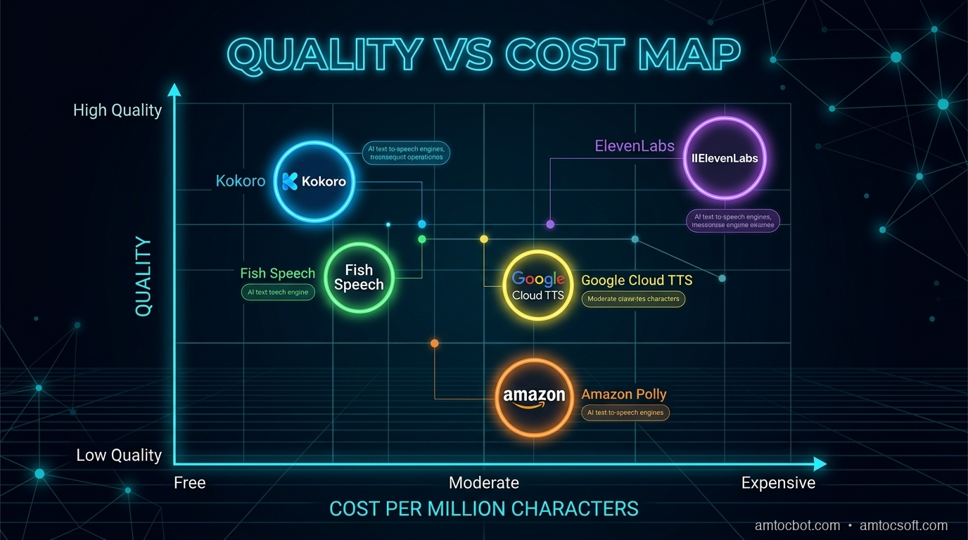 Comparison Visual: TTS providers mapped by quality vs cost