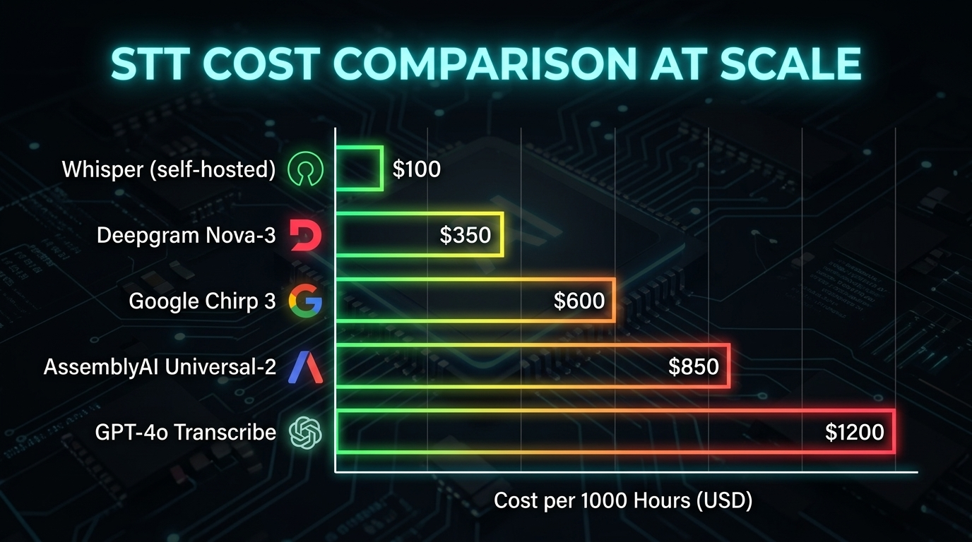 Comparison Visual: Cost per hour across all providers