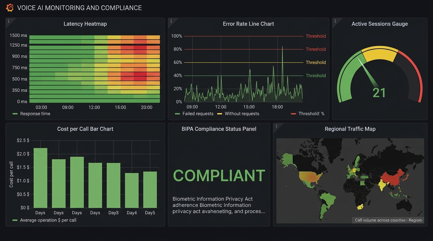 Comparison Visual: Production monitoring dashboard layout