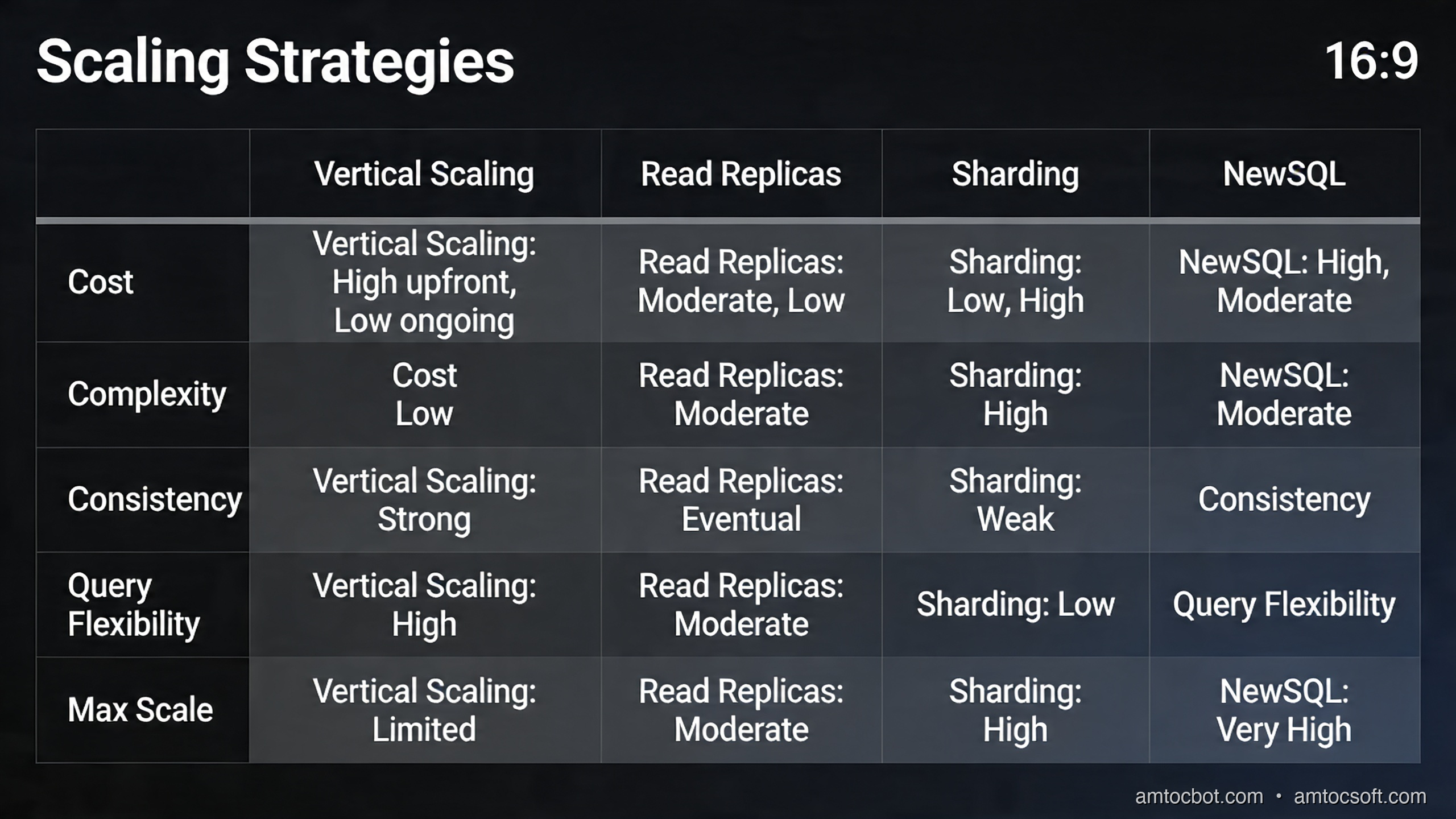 Database Scaling Comparison