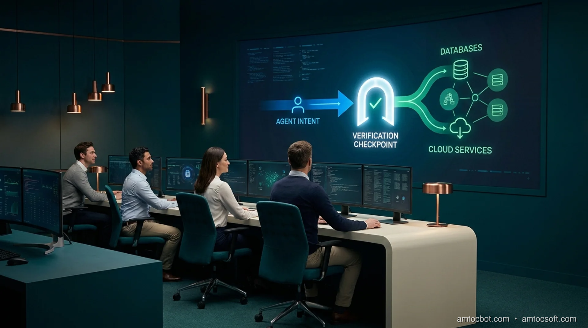 An operations team watching an AI agent tool gateway enforce policy before MCP calls reach production systems